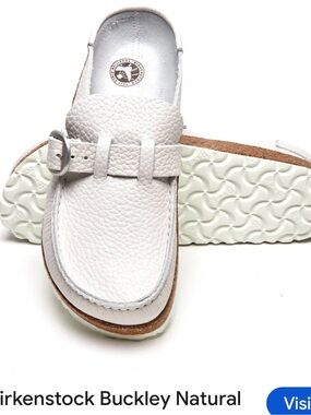 Birkenstock unisex Buckley Natural White Slip-On Shoe size 40EU/ 9 -9.5 US, NWTB